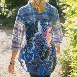 Soft Surroundings S Button Down With Contrast Back